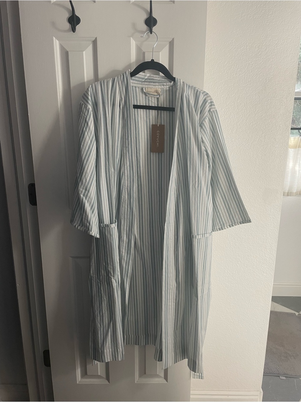 Light Blue Striped Robe